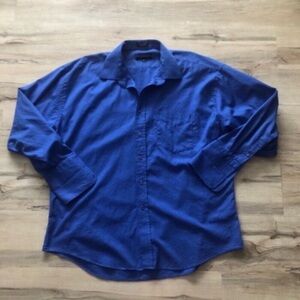 Oscar de la Renta Royal Blue Dress Shirt